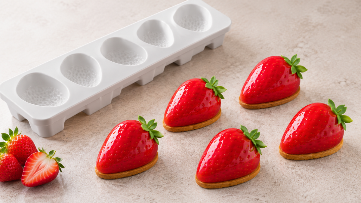 Trompe-l’œil fraise : 5 entremets fraise