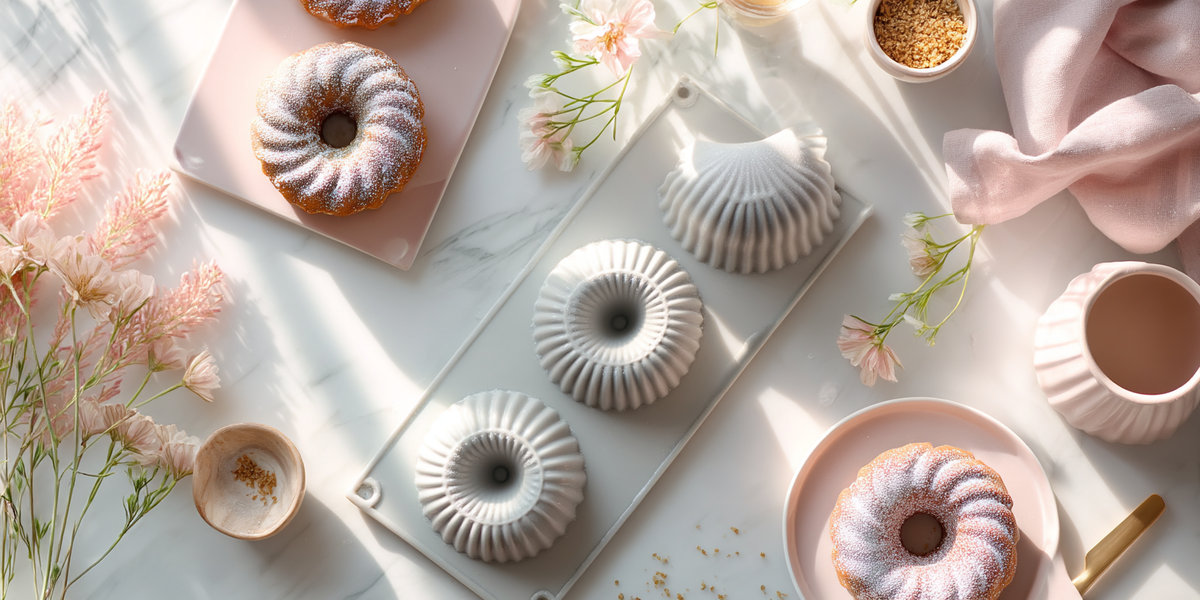 Moule à gâteaux individuels cannelés avec empreintes couronne