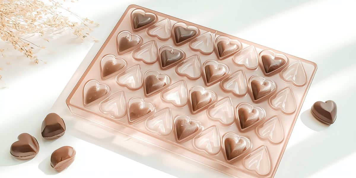 Moule à chocolats en forme de cœur avec empreintes multiples