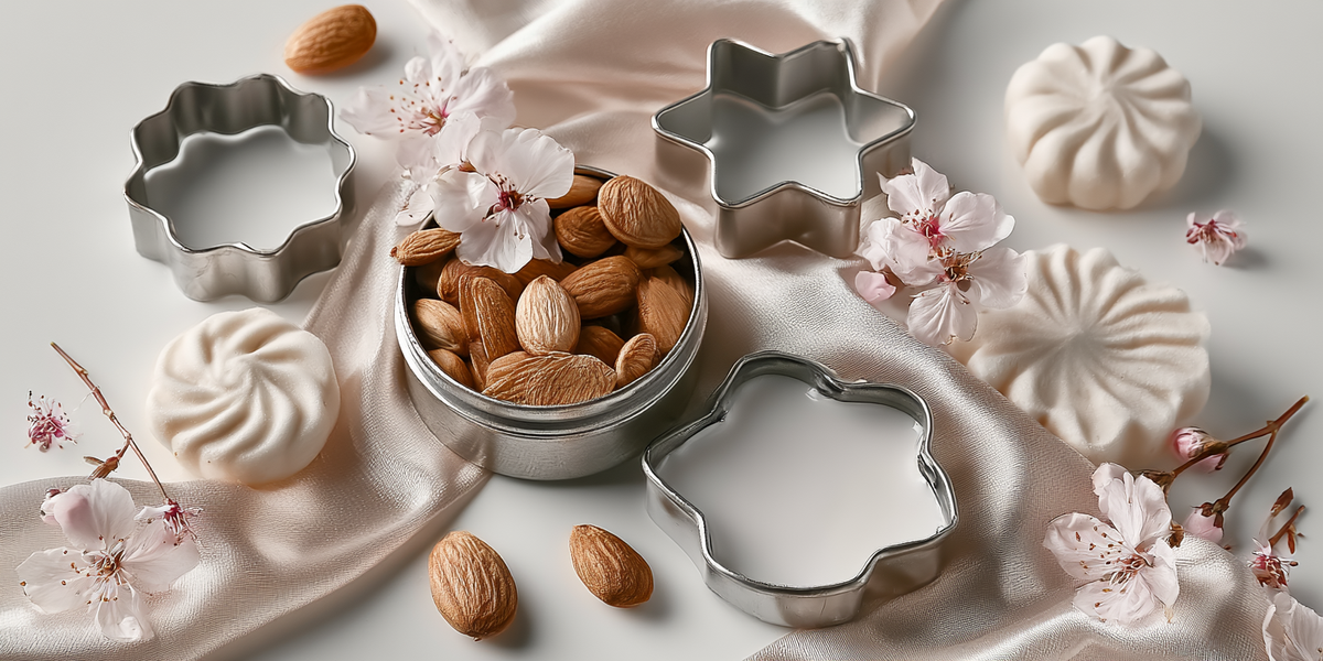 Emporte-pièces en inox de différentes formes avec amandes