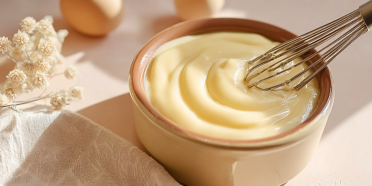 Crème pâtissière mélangée au fouet