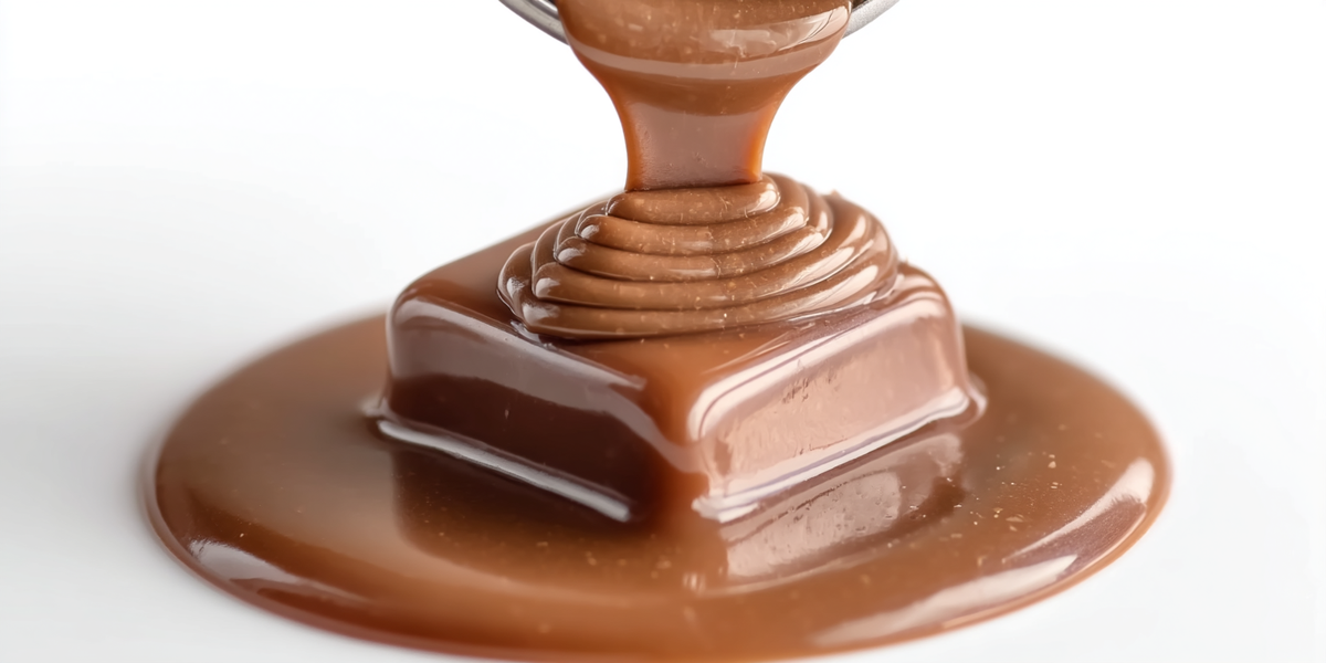 Chocolat au lait fondu et coulant