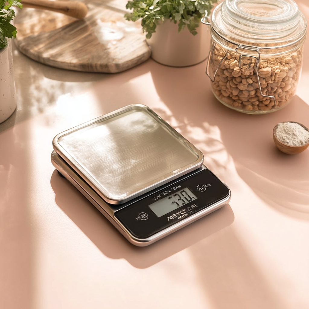 Balance électronique de cuisine avec plateau en inox