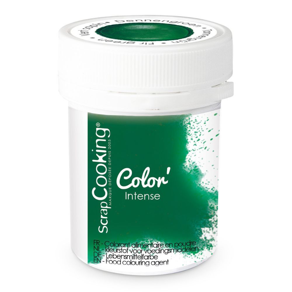 pot de colorant vert foncé en poudre