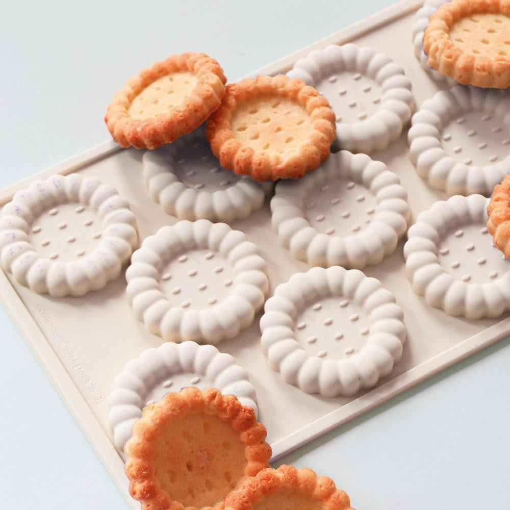 ScrapCooking - Moule silicone antiadhérent tartelettes et biscuits