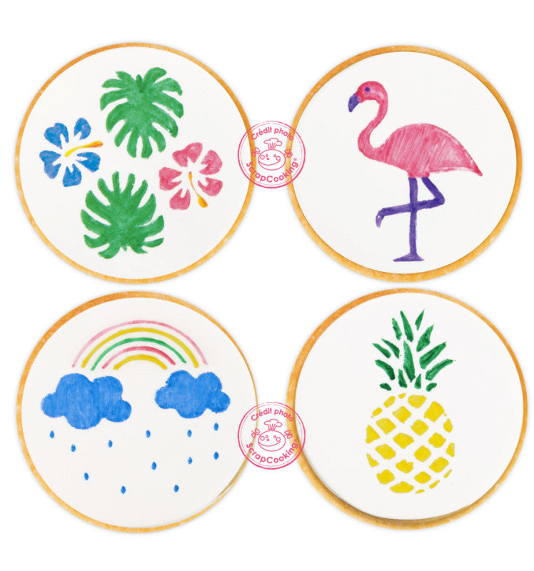 Décorations réalisées avec des feutres alimentaires colorés