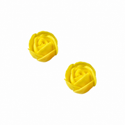 Petites roses jaunes en azyme 4 cm PatisDécor 