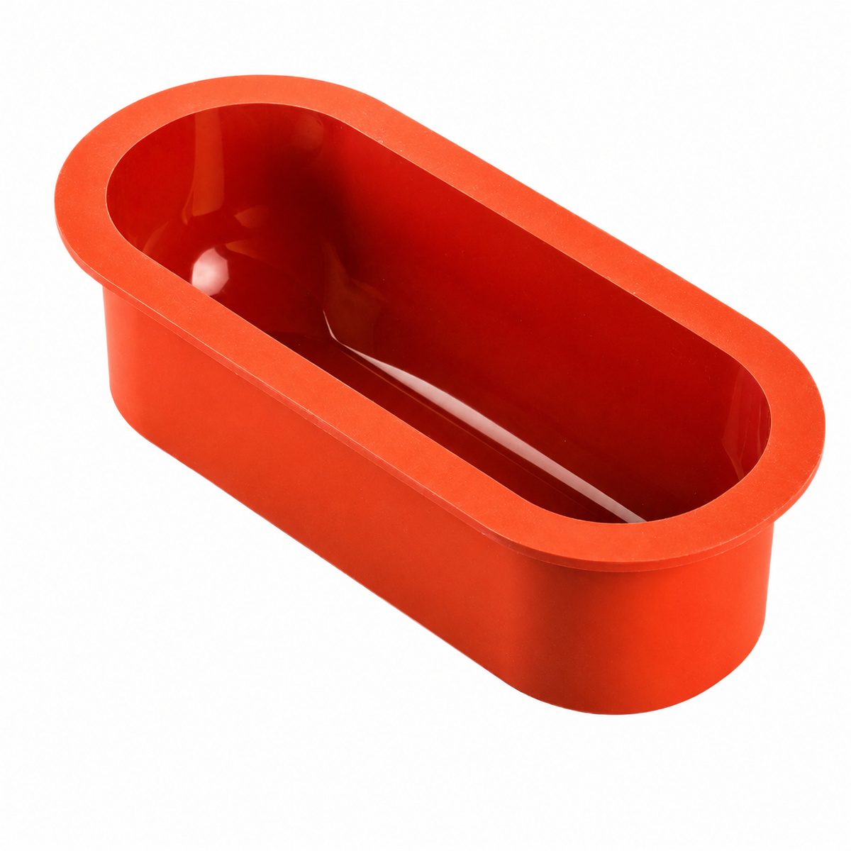 Moule en silicone rouge forme oblongue