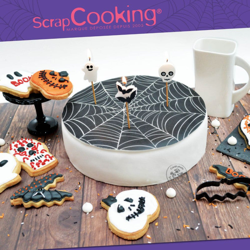 Bougie Halloween squelette ScrapCooking hauteur 8 cm