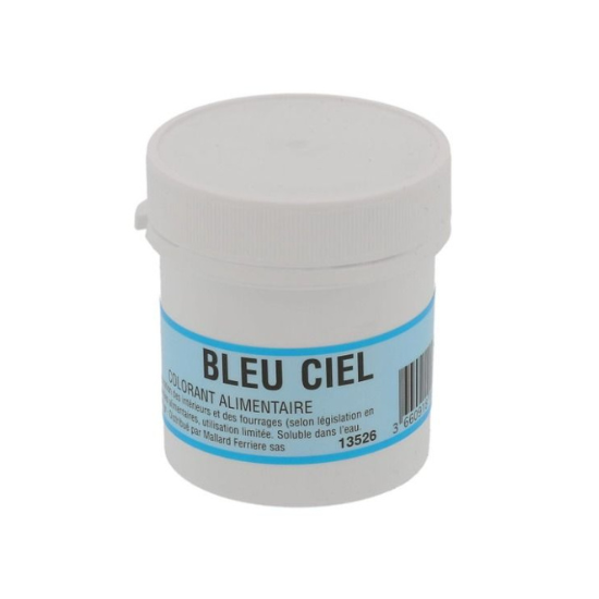 Colorant alimentaire bleu ciel Mallard Ferrière
