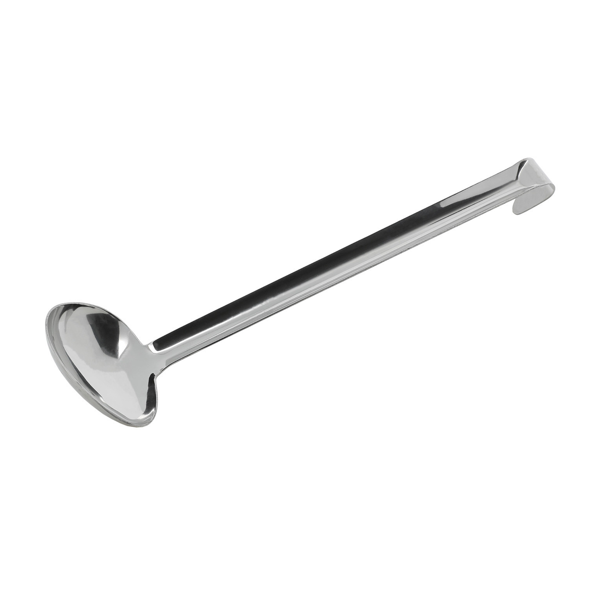 Louche en inox avec manche à crochet
