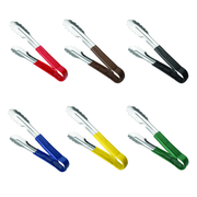 Pince de service en inox avec manche coloré