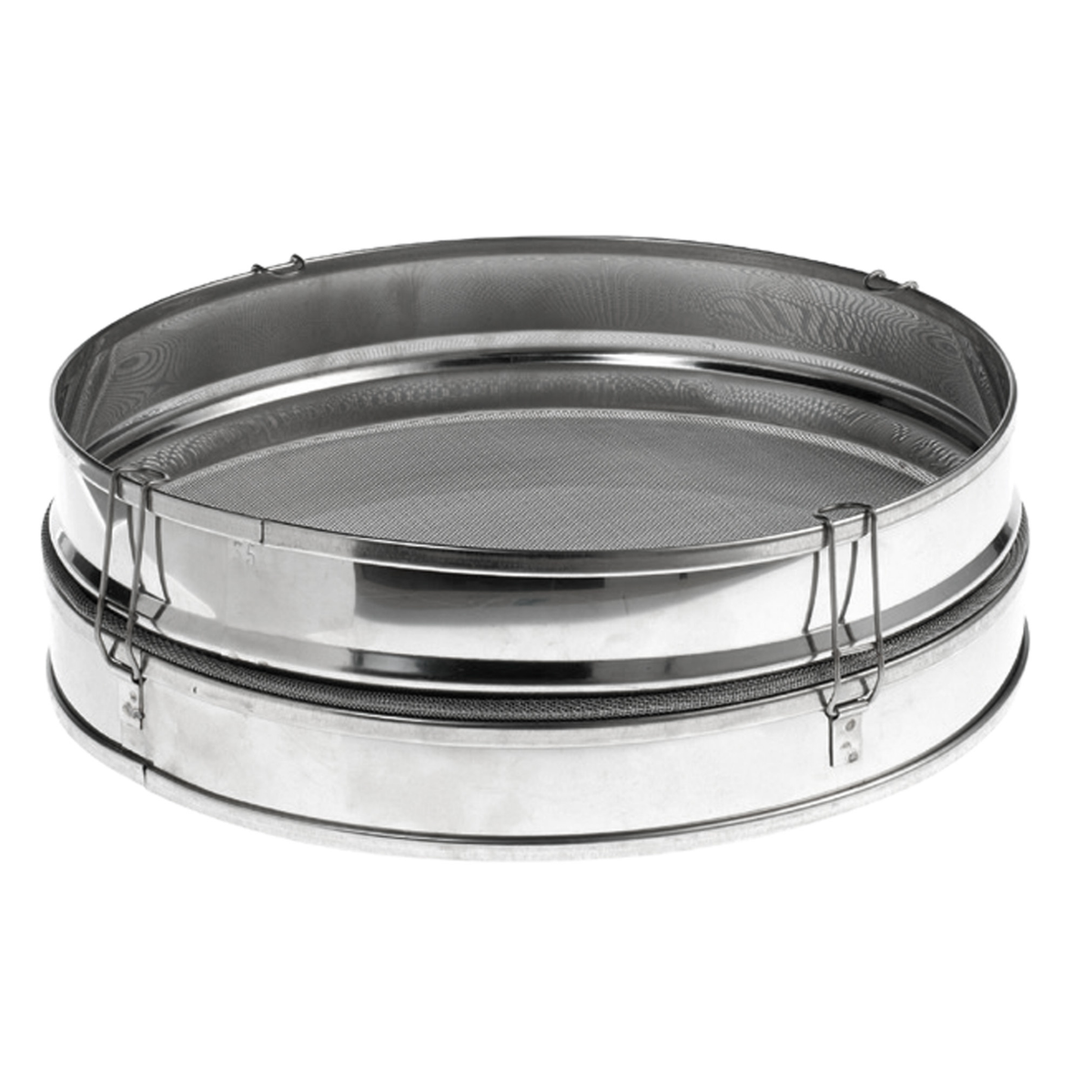 Tamis rond professionnel en inox à maille fine
