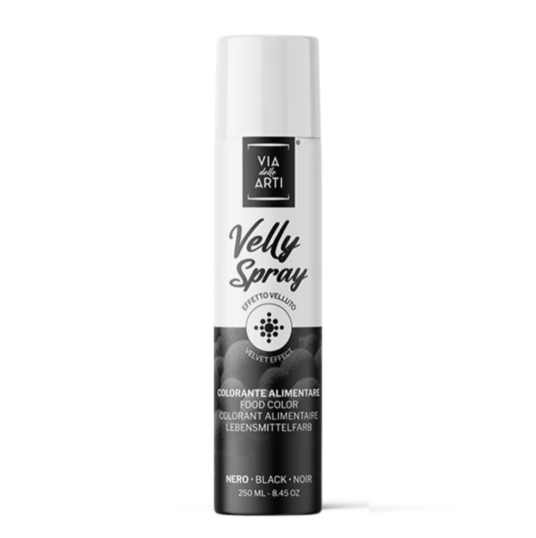 Spray velours alimentaire noir Via delle Arti 250 ml