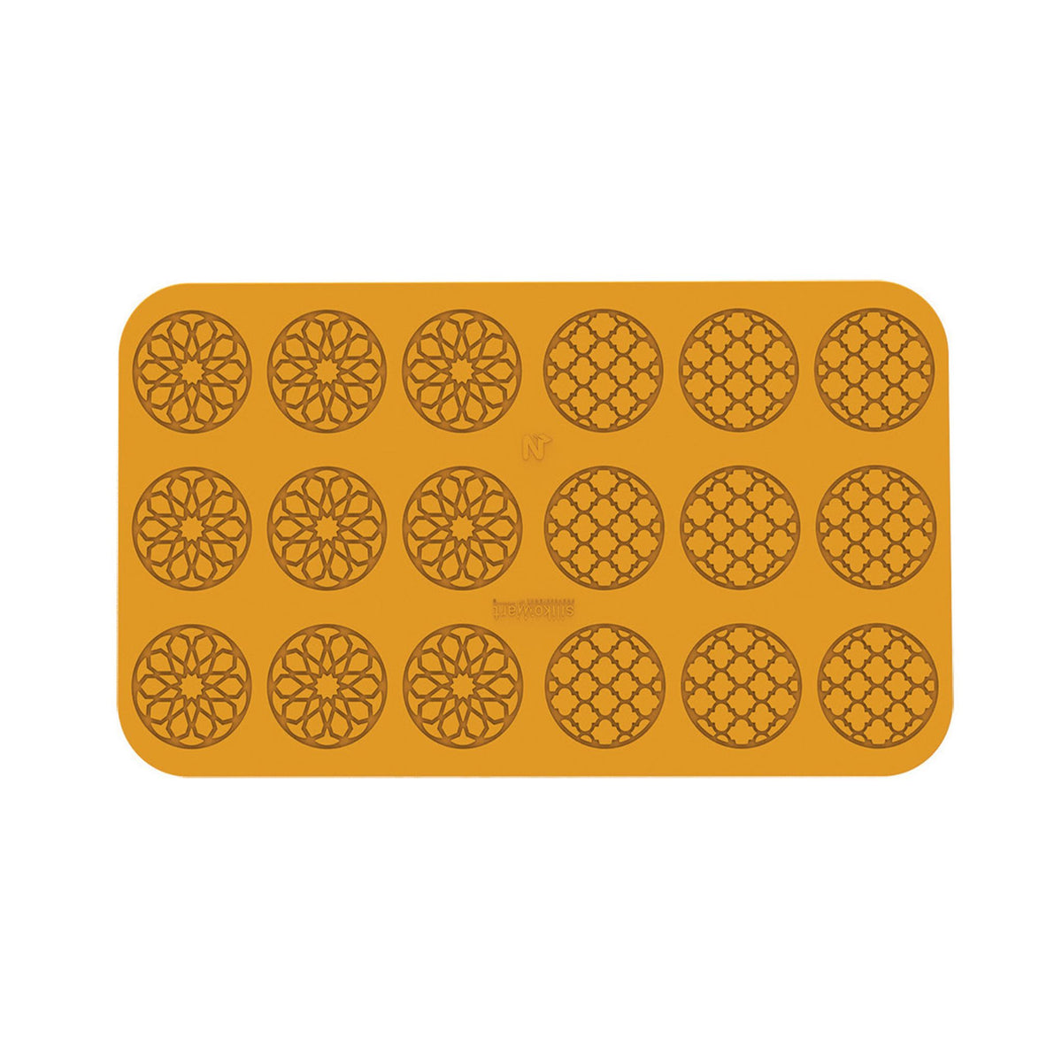 Tapis silicone 18 décors ronds motifs géométriques