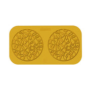 tapis décoratif motif rond avec feuilles