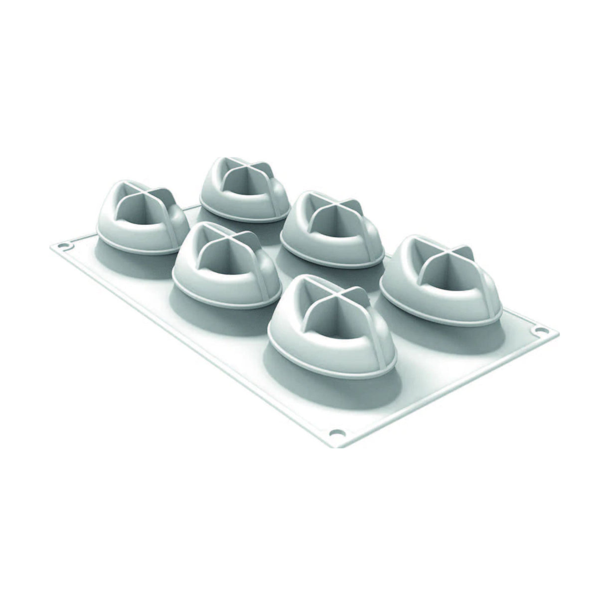 Moule silicone 6 empreintes ovales vue extérieure