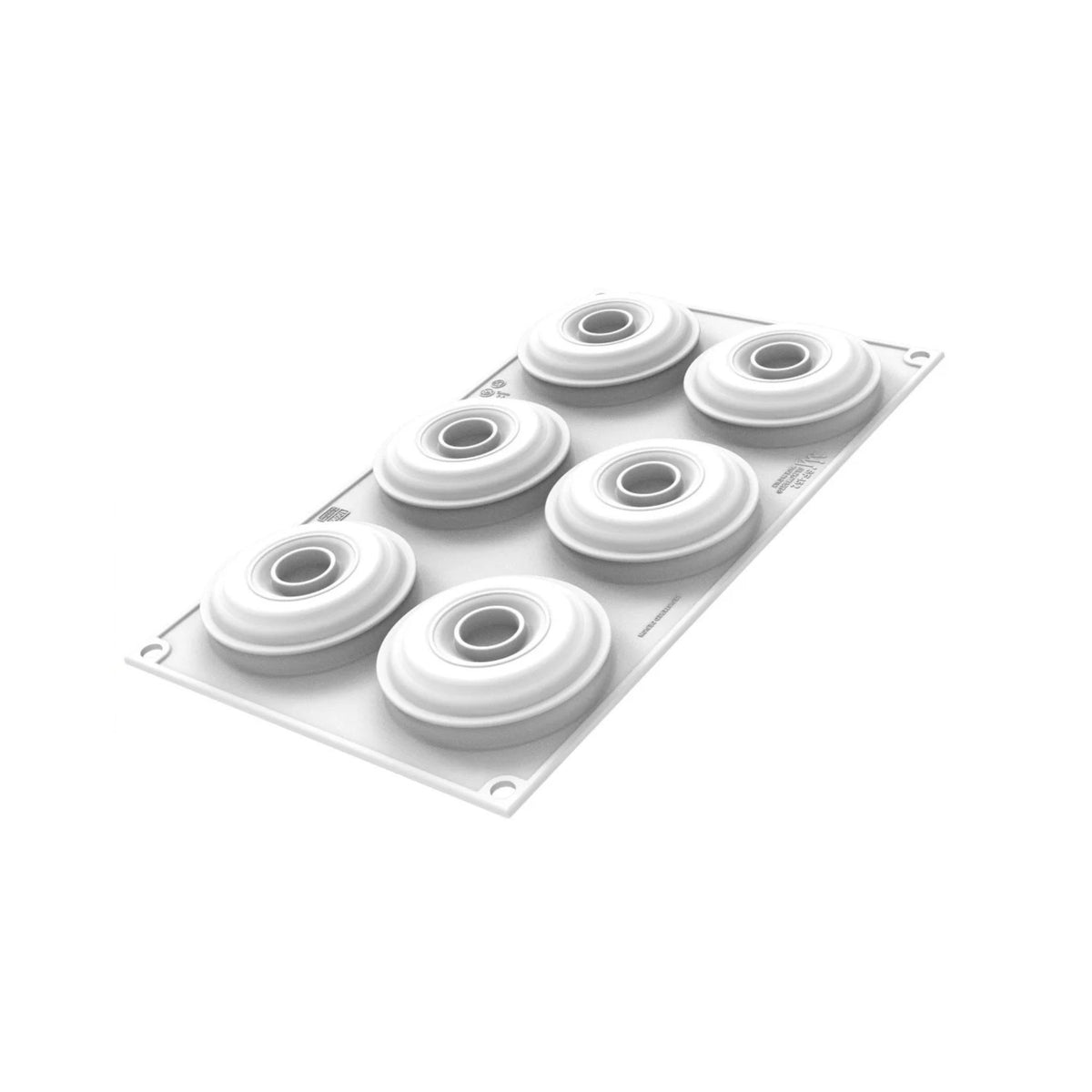 Moule silicone 6 entremets ronds striés vue extérieure