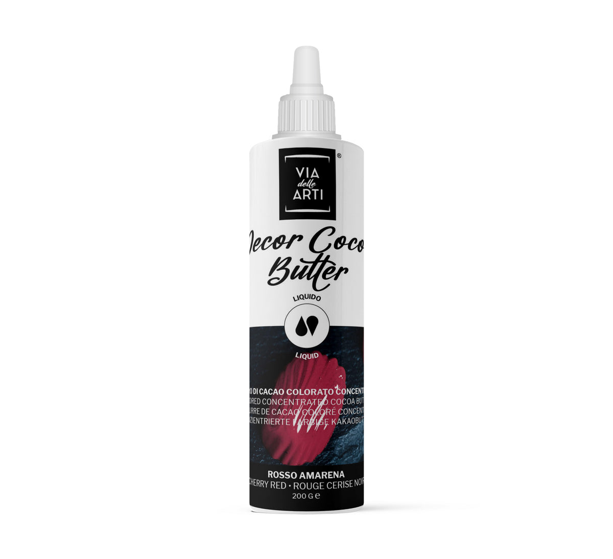 bouteille de colorant beurre cacao rouge cerise
