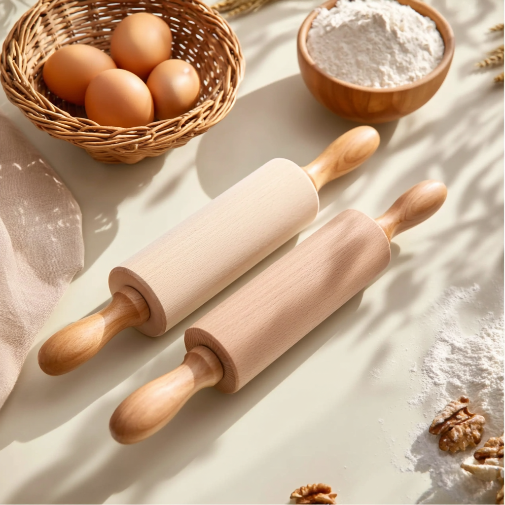 Rouleaux à pâtisserie en bois pour étaler pâtes et préparations