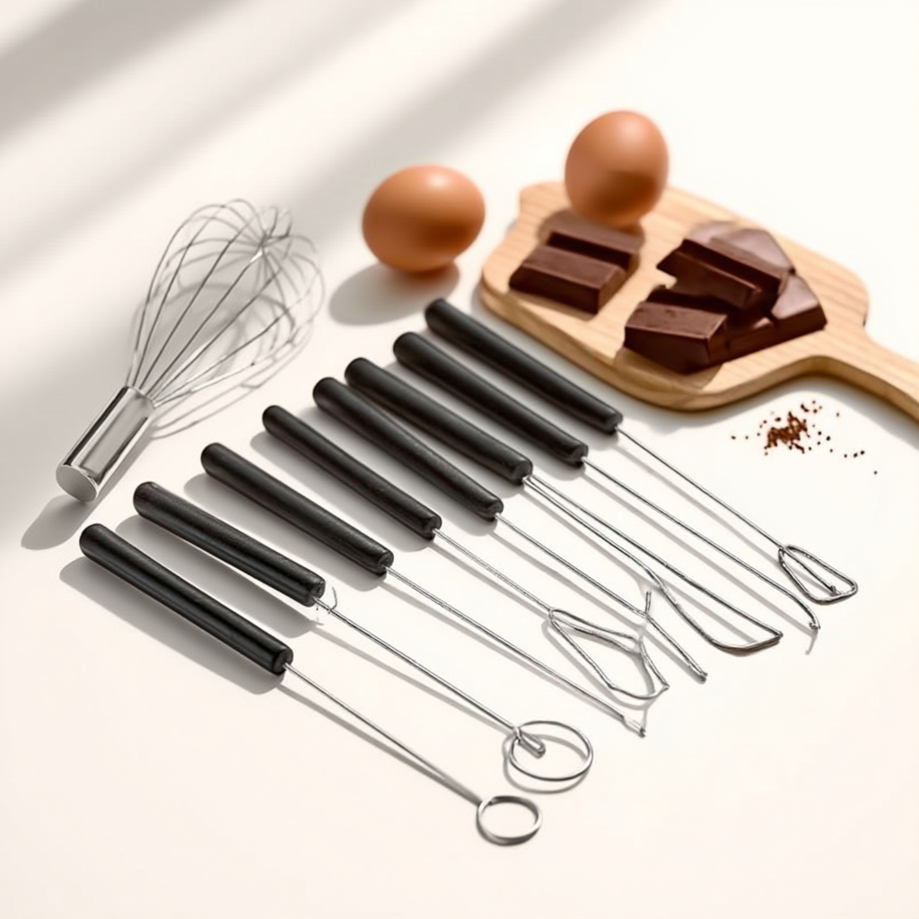 Fourchettes à chocolat avec manches noirs pour trempage et décoration