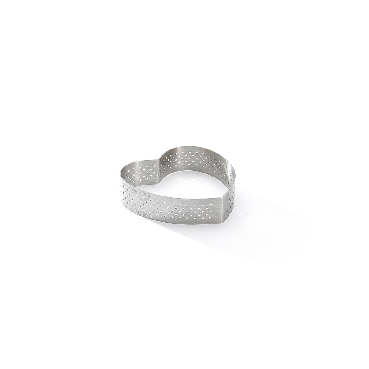 cercle perforé en inox en forme de coeur