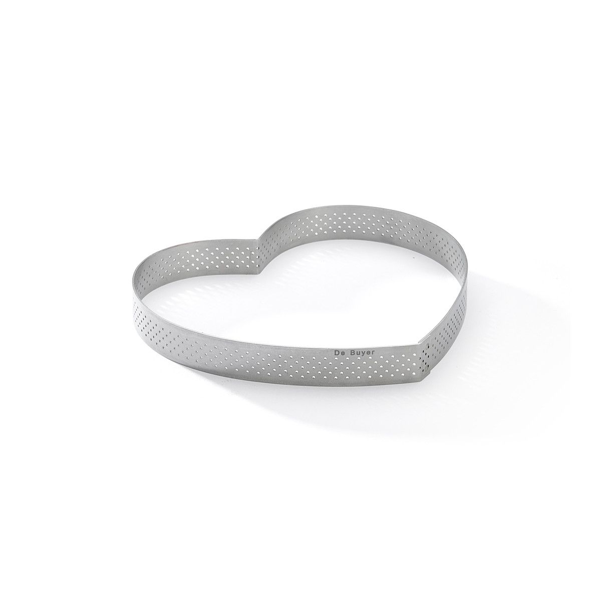cercle perforé en inox en forme de coeur