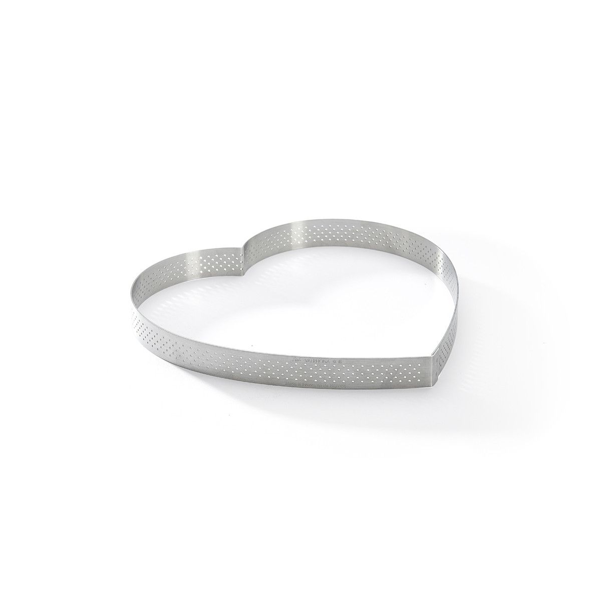 cercle perforé en inox en forme de coeur