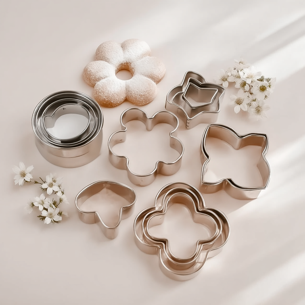 Emporte-pièces en inox de différentes formes pour biscuits, sablés et décorations pâtissières