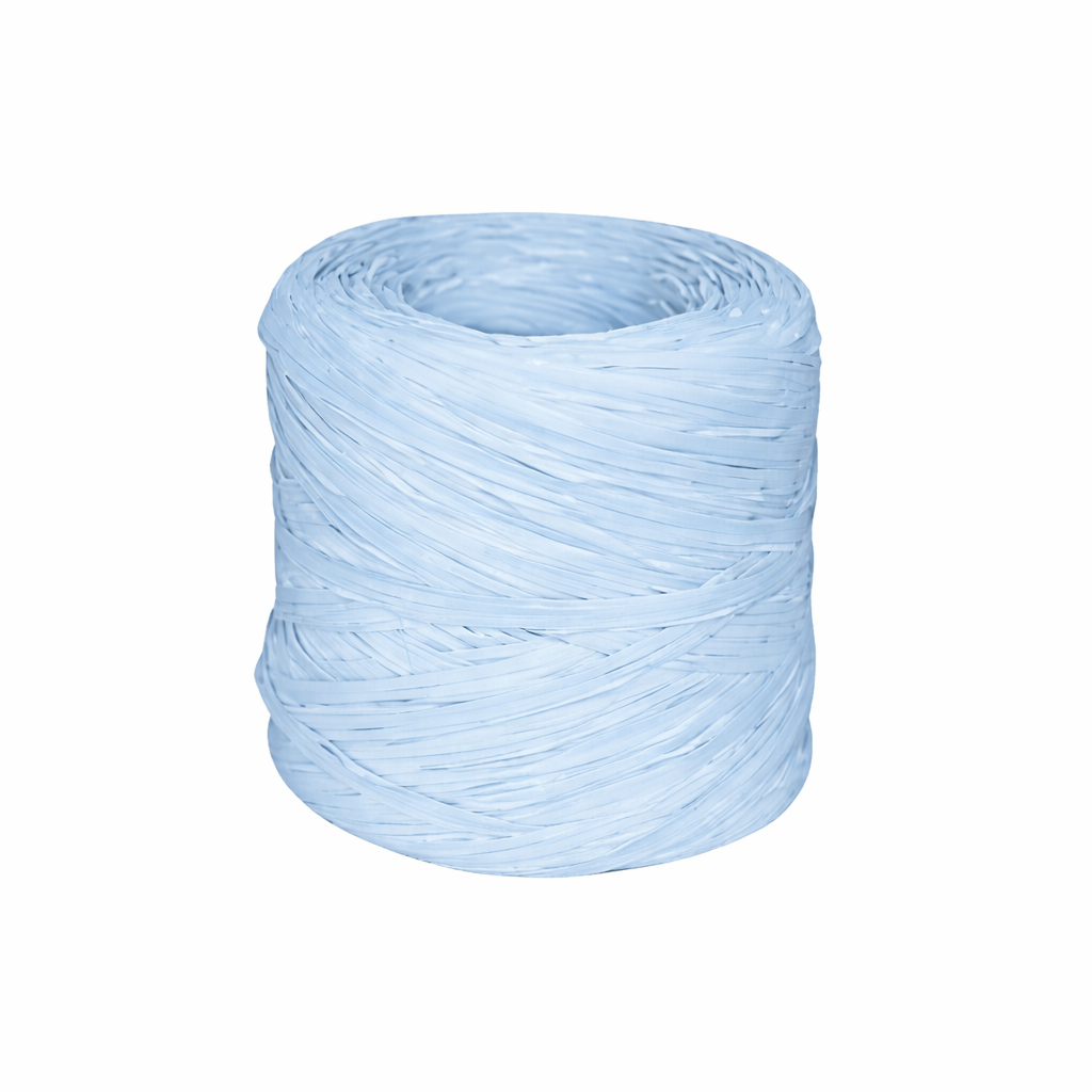bobine de raphia bleu clair