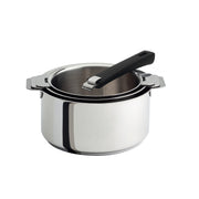 Lot de 3 casseroles en inox Cristel avec poignée amovible noire