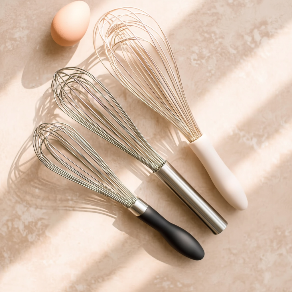 Fouets de cuisine en inox de différentes tailles