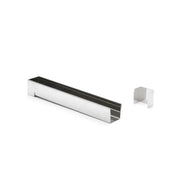 Gouttière à bûche carrée démontable en inox De Buyer avec embouts amovibles
