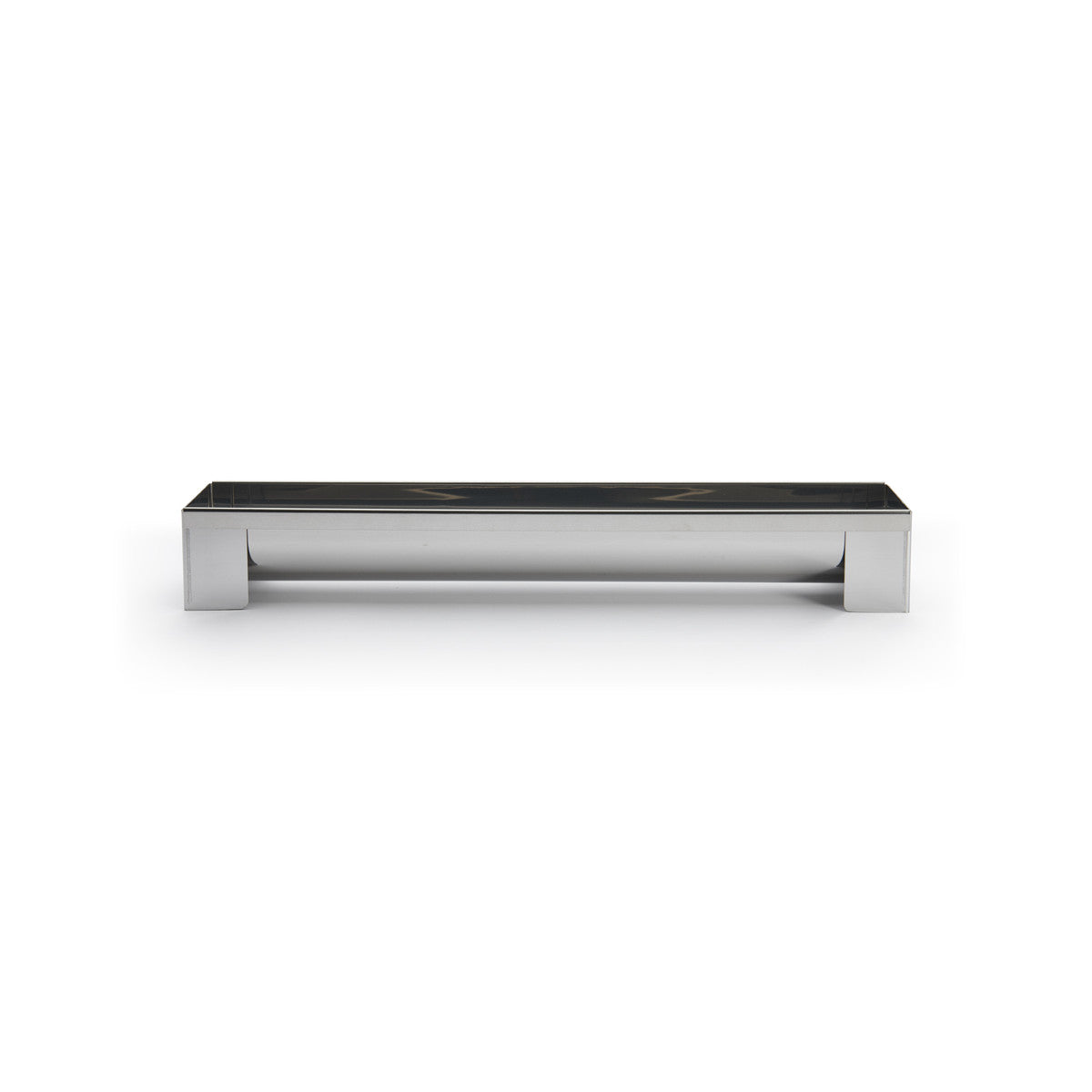 Gouttière à bûche ronde en inox vue de face