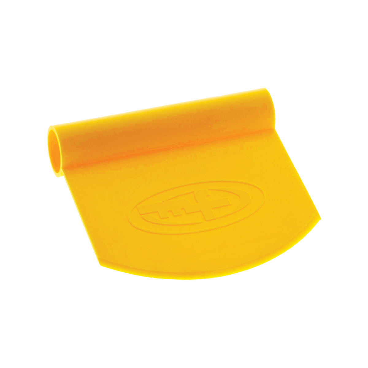 Coupe-pâte souple jaune avec poignée intégrée pour pâtisserie et boulangerie
