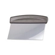 Coupe-pâte en inox avec poignée ergonomique noire pour pâtisserie et boulangerie
