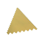 Raclette triangulaire dentelée jaune pour pâtisserie et travail des pâtes
