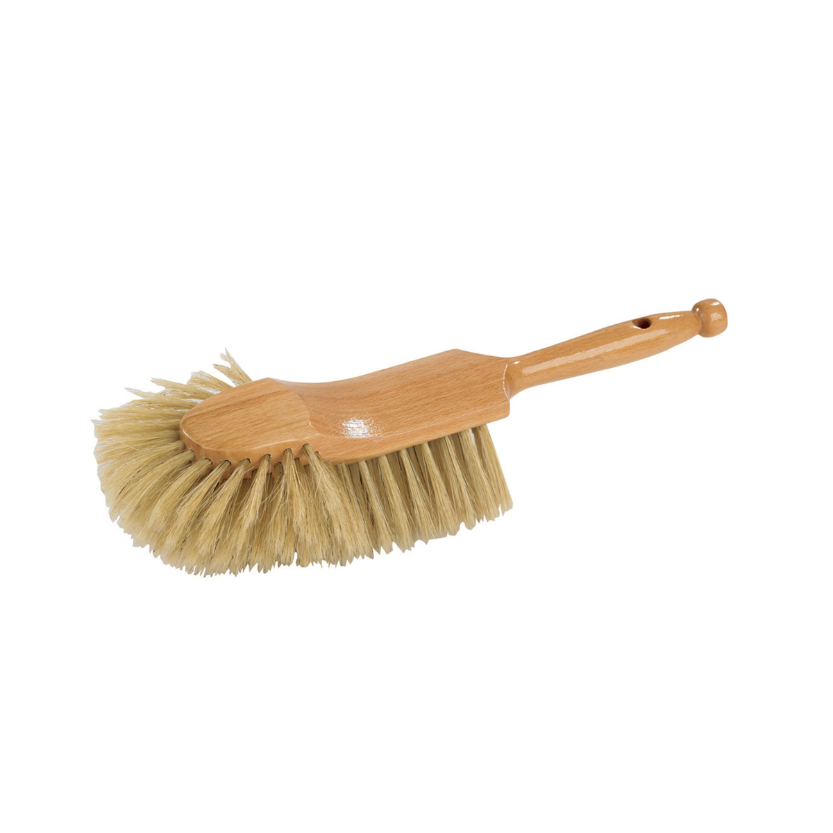 Brosse de boulanger en bois avec manche et fibres naturelles claires