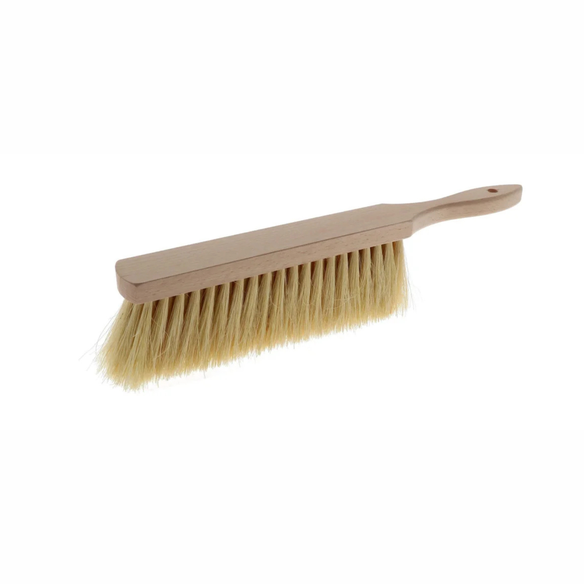 Brosse à farine en bois avec manche et poils naturels pour boulangerie et pâtisserie professionnelles
