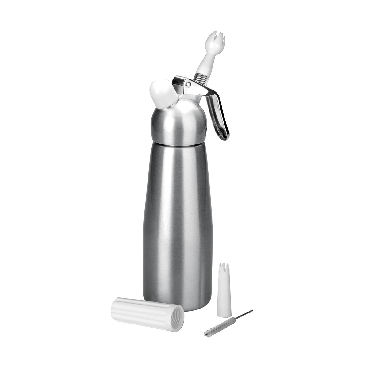 Siphon à chantilly en inox avec accessoires