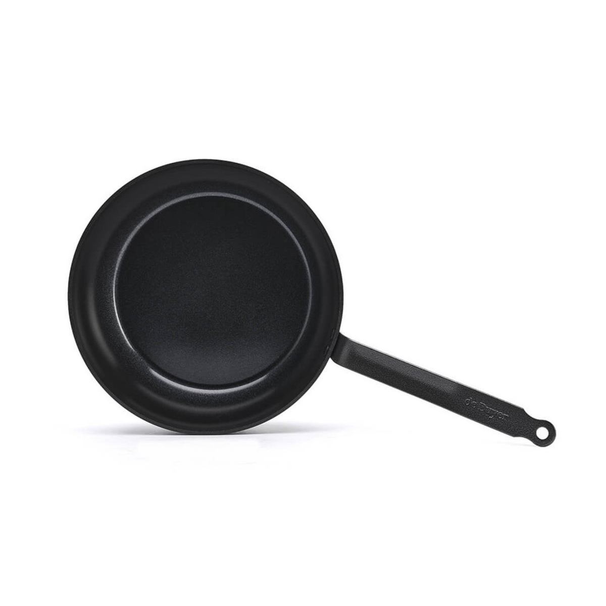 Poêle sauteuse noire De Buyer vue de dessus