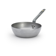 Sauteuse ronde en acier avec manche long
