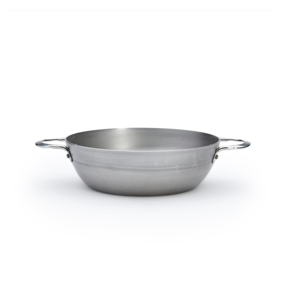 Sauteuse en acier à deux anses – vue de face