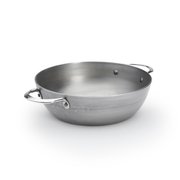 Sauteuse ronde en acier avec deux anses inox