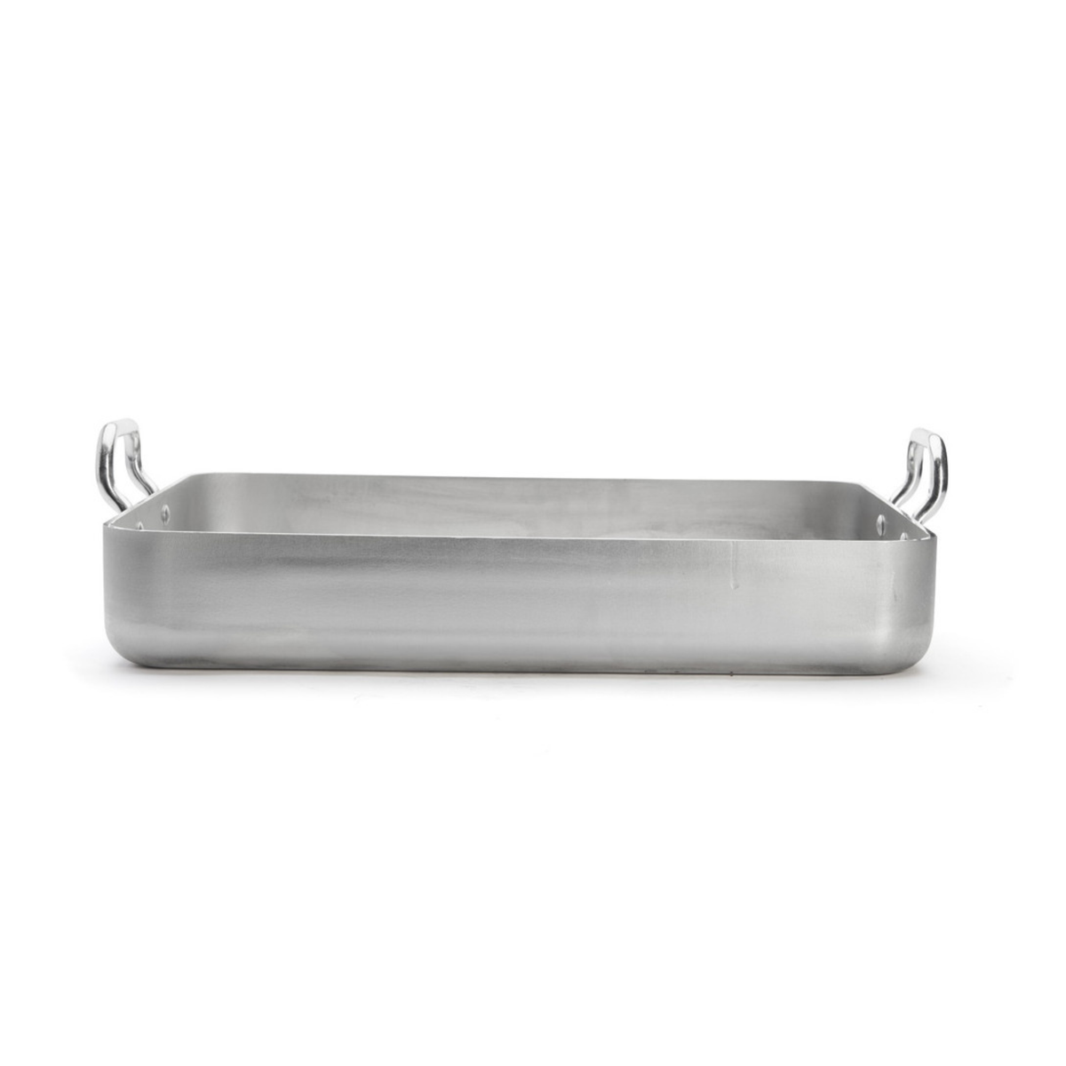 Plat à rôtir en inox vue de profil