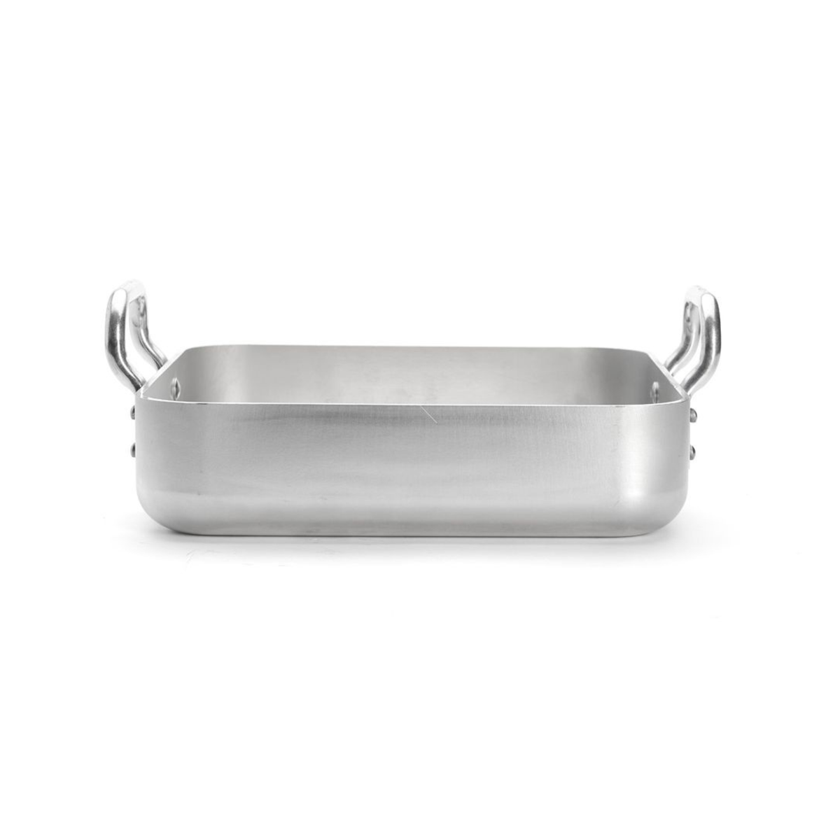 Plat à rôtir en inox vue de profil