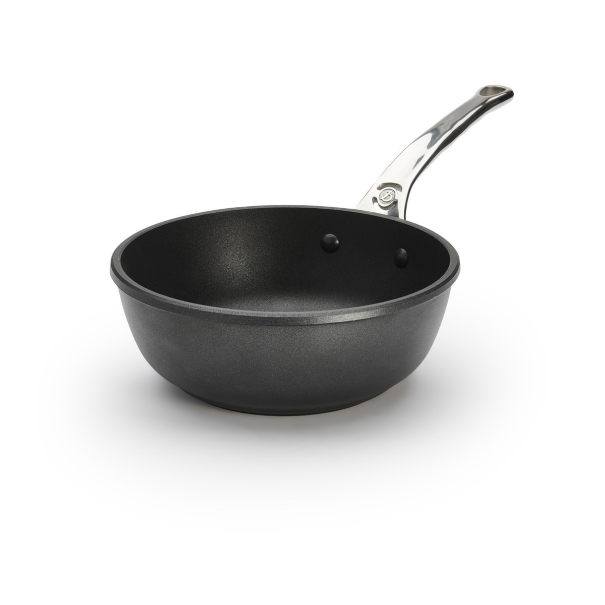 Sauteuse haute de Buyer noire avec poignée inox