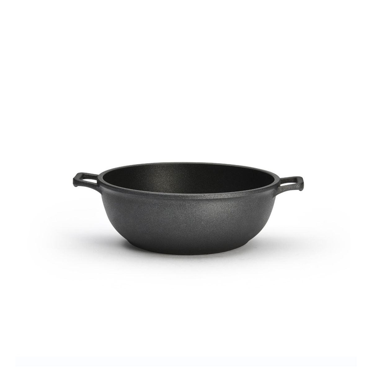 Cocotte ronde noire vue de face