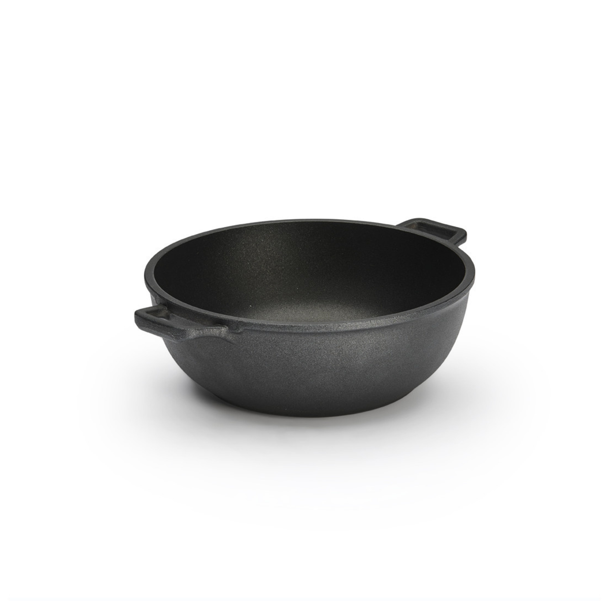 Cocotte ronde noire à deux anses