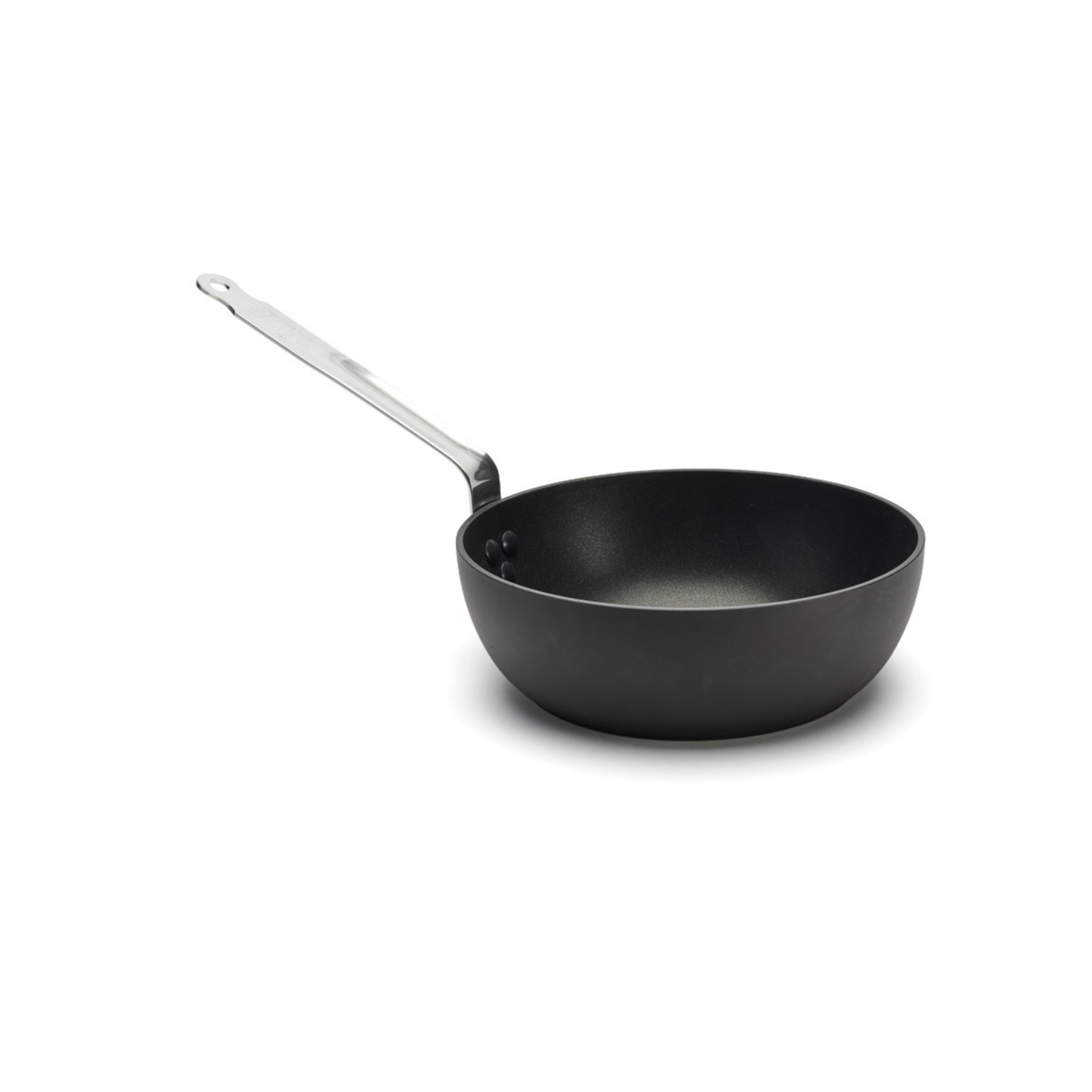 Sauteuse antiadhésive De Buyer vue de trois quarts